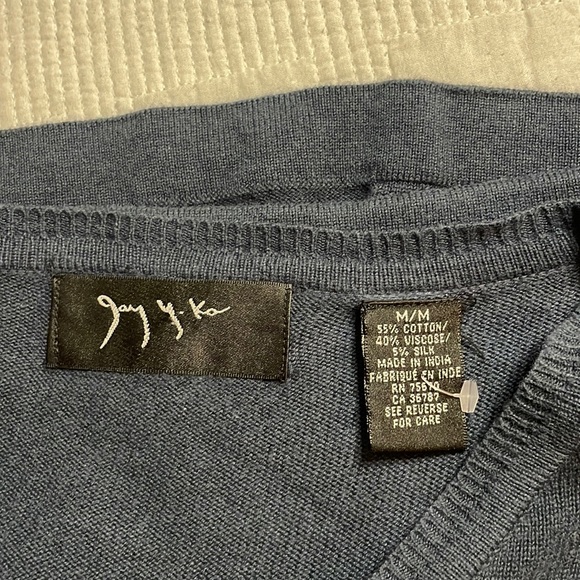 Jay Y. Ko Blue Sweater/Shirt Men's Medium - Picture 2 of 12